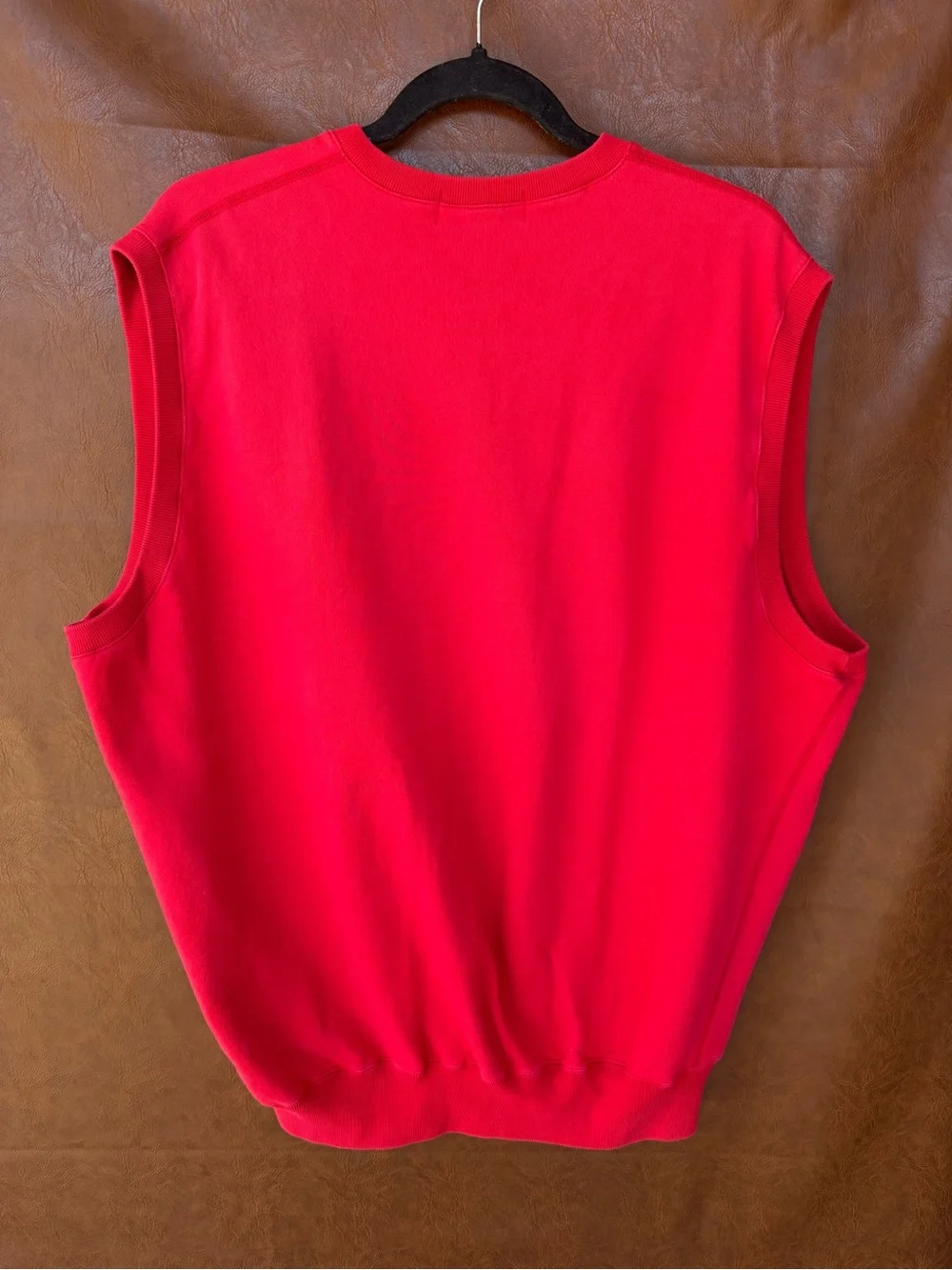 Polo Ralph Lauren Golf Mens L Red Sweatshirt Sweater Vest V Neck Vintage